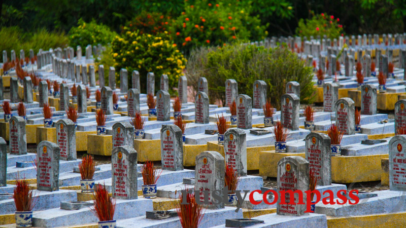 The massive Truong Son Cemetery in the DMZ remembers the terrible toll suffered by the victors.